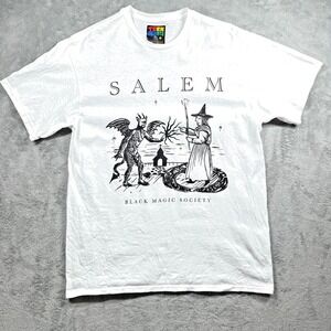 Salem Black Magic Soceity Graphic Tee Men's Size L‎ Goth Wicca Witchy